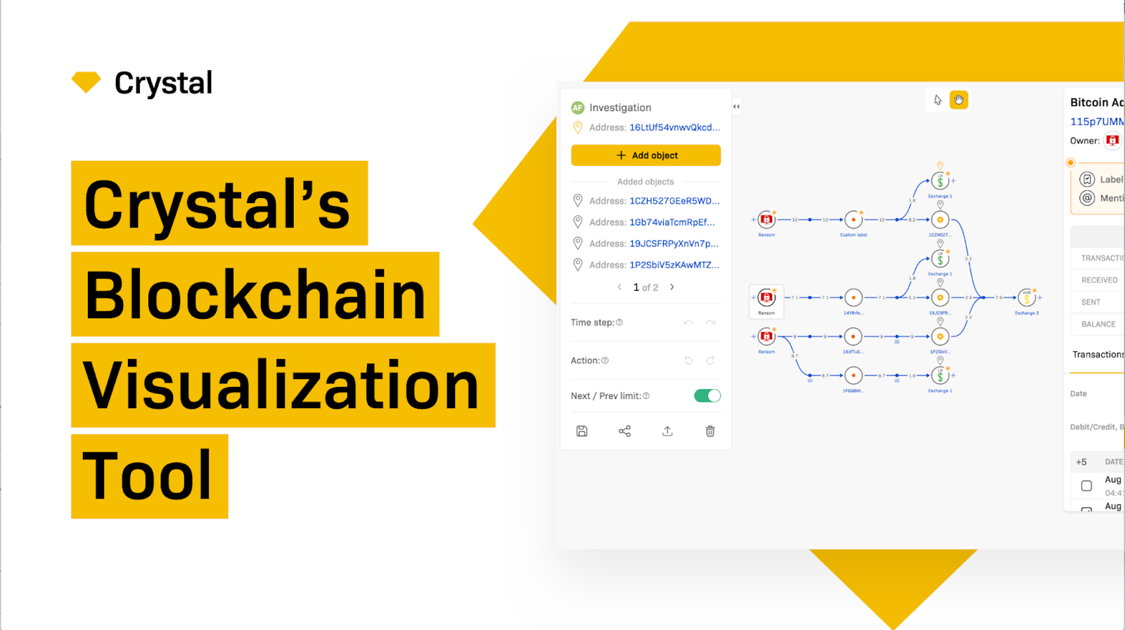 Crystal’s blockchain visualization tool: Dig deeper into crypto asset data