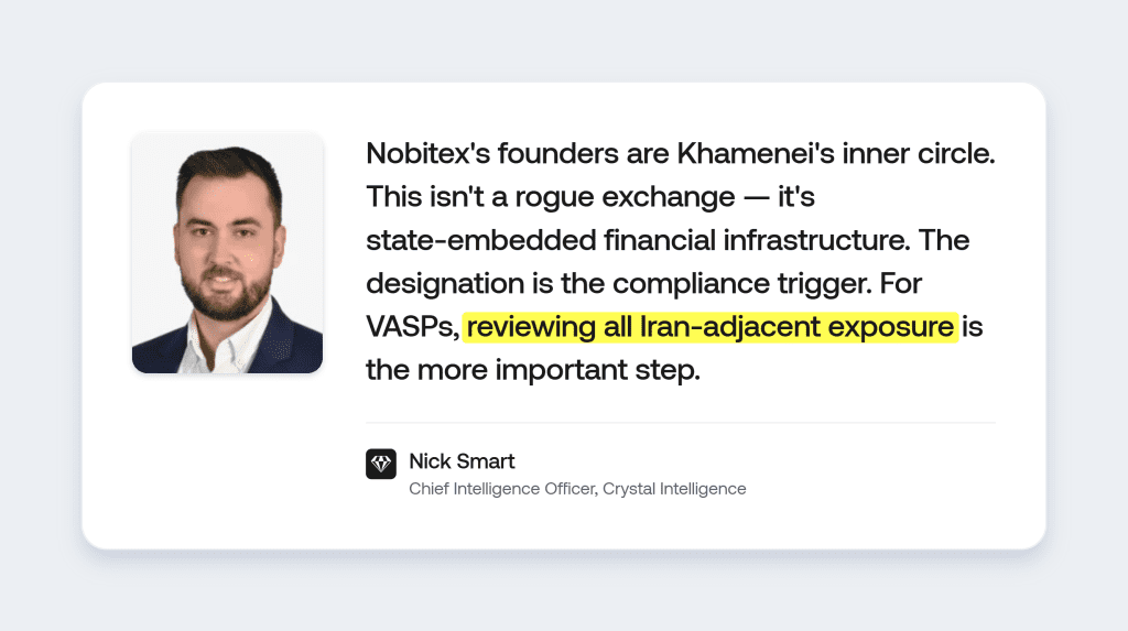 Nick Smart quote OFAC Iran
