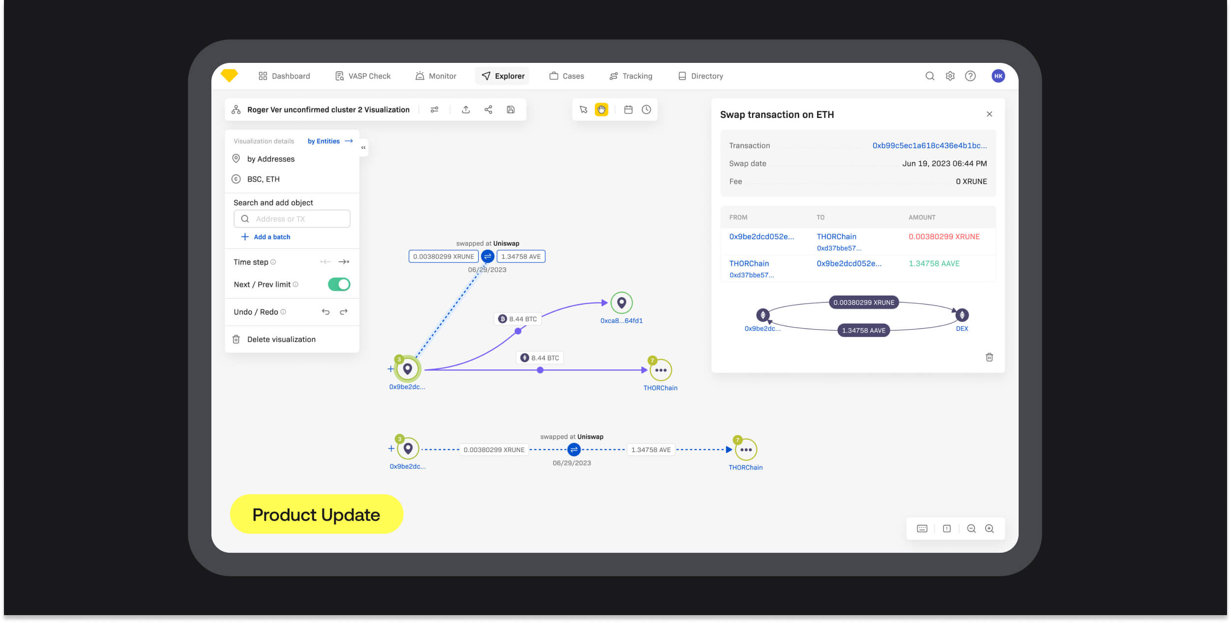Boost investigations with token swap insights