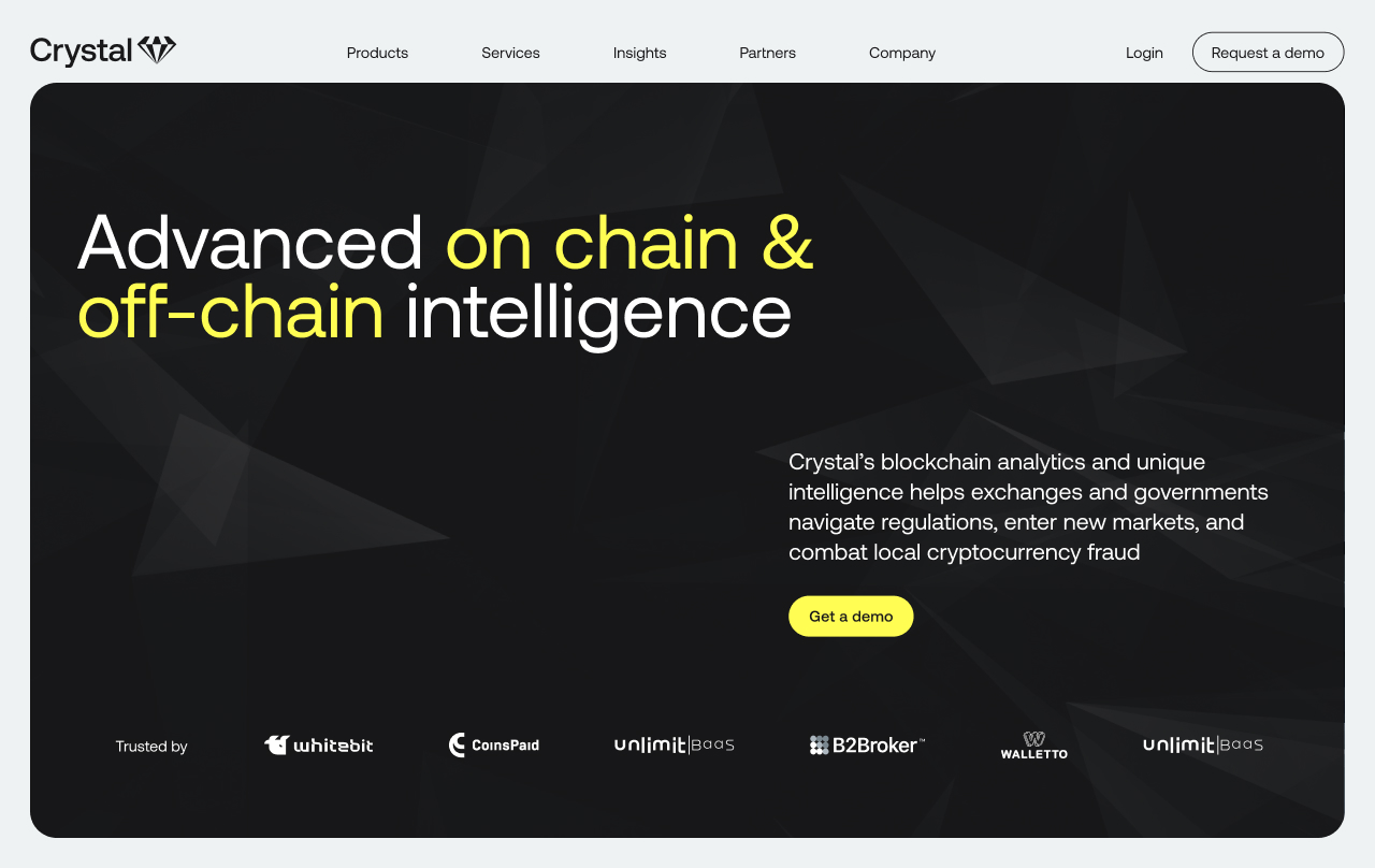 Crystal Intelligence Analytics for Crypto Compliance