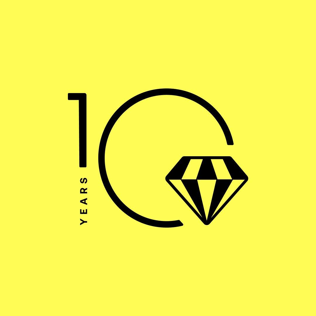10 years logo