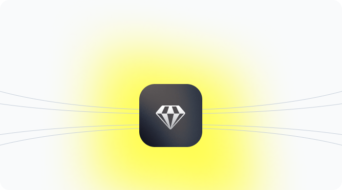 Crystal logo with converging data lines representing a single verified transaction record